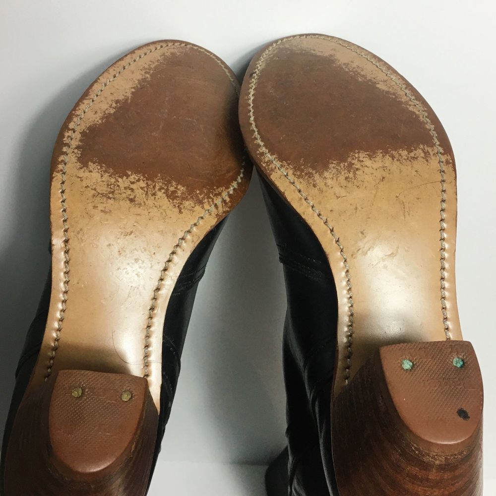 Vintage Dex Western Knee High Leather Campus Boots - Picture 5 of 7